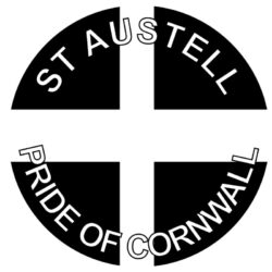 St Austell - Pride of Cornwall - TWO PACK - Car Bumper Laptop Window Decal County Flag Sticker