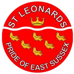 St Leonards - Pride of East Sussex - TWO PACK - Car Bumper Laptop Window Decal County Flag Sticker