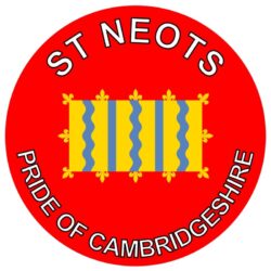 St Neots - Pride of Cambridgeshire - TWO PACK - Car Bumper Laptop Window Decal County Flag Sticker