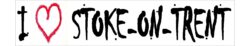 I Love Stoke-on-Trent - Car Bumper Laptop Window Decal Sticker