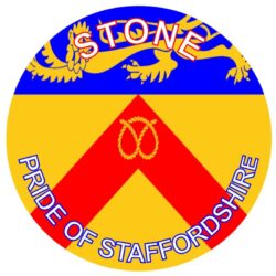 Stone - Pride of Staffordshire - TWO PACK - Car Bumper Laptop Window Decal County Flag Sticker