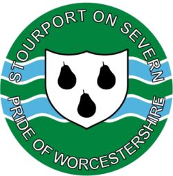 Stourport-on-Severn - Pride of Worcestershire - TWO PACK - Car Bumper Laptop Window Decal County Flag Sticker