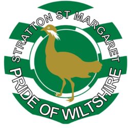 Stratton St Margaret - Pride of Wiltshire - TWO PACK - Car Bumper Laptop Window Decal County Flag Sticker