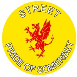 Street - Pride of Somerset - TWO PACK - Car Bumper Laptop Window Decal County Flag Sticker