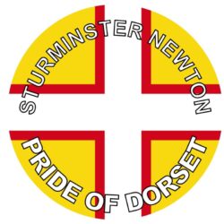 Sturminster Newton - Pride of Dorset - TWO PACK - Car Bumper Laptop Window Decal County Flag Sticker