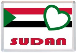Sudan - Love Sudanese Towns & Cities Flag - Jumbo Fridge Magnet Souvenir Gift Present