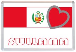 Sullana - Love Peru/Peruvian Towns & Cities Flag - Jumbo Fridge Magnet Souvenir Gift Present