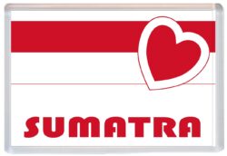 Sumatra - Love Indonesia/Indonesian Towns & Cities Flag - Jumbo Fridge Magnet Souvenir Gift Present