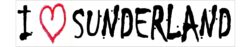 I Love Sunderland - Car Bumper Laptop Window Decal Sticker