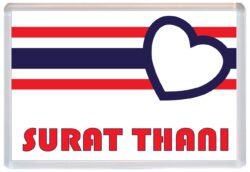 Suart Thani - Love Thailand/Thai Towns & Cities Flag - Jumbo Fridge Magnet Souvenir Gift Present