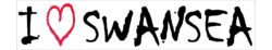 I Love Swansea - Car Bumper Laptop Window Decal Sticker