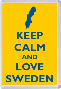 Keep Calm and Love Sweden - Jumbo Fridge Magnet Souvenir Gift Present