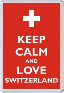 Keep Calm and Love Switzerland - Jumbo Fridge Magnet Souvenir Gift Present