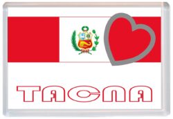 Tacna - Love Peru/Peruvian Towns & Cities Flag - Jumbo Fridge Magnet Souvenir Gift Present