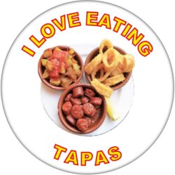 I Love Eating Tapas - 59mm Badge/Badges Fun Gift Present