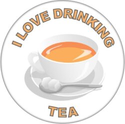 I Love Drinking Tea - 59mm Badge/Badges Fun Gift Present