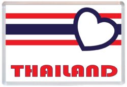 Thailand - Love Thai Towns & Cities Flag - Jumbo Fridge Magnet Souvenir Gift Present
