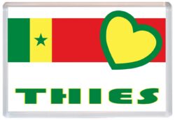 Thies - Love Senegal/Senegalese Towns & Cities Flag - Jumbo Fridge Magnet Souvenir Gift Present