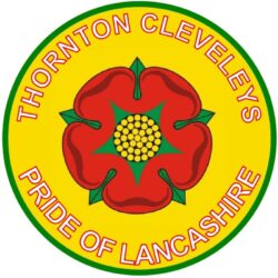 Thornton Cleveleys - Pride of Lancashire - TWO PACK - Car Bumper Laptop Window Decal County Flag Sticker