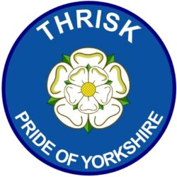 Thrisk - Pride of Yorkshire - TWO PACK - Car Bumper Laptop Window Decal County Flag Sticker