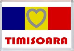 Timisoara - Love Romania/Romanian Towns & Cities Flag - Jumbo Fridge Magnet Souvenir Gift Present