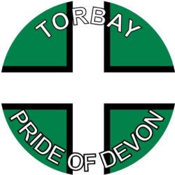 Torbay - Pride of Devon - TWO PACK - Car Bumper Laptop Window Decal County Flag Sticker