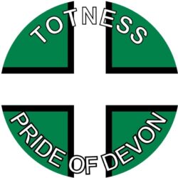 Totness - Pride of Devon - TWO PACK - Car Bumper Laptop Window Decal County Flag Sticker