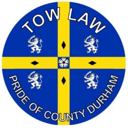 Tow Law - Pride of County Durham - TWO PACK - Car Bumper Laptop Window Decal County Flag Sticker