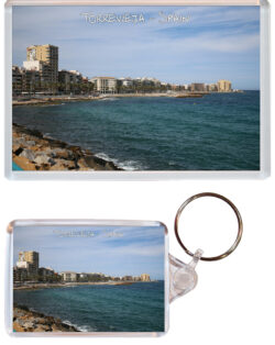 Torrevieja - Spain - Jumbo Fridge Magnet & Double Sided Large Keyring Key Fob Chain Ring Gift Present Souvenir