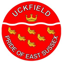 Uckfield - Pride of East Sussex - TWO PACK - Car Bumper Laptop Window Decal County Flag Sticker