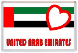 United Arab Emirates - Love UAE/United Arab Emirates Towns & Cities Flag - Jumbo Fridge Magnet Souvenir Gift Present
