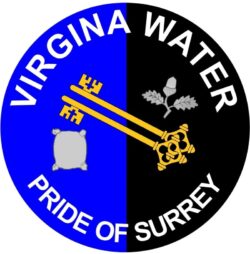 Virgina Water - Pride of Surrey - TWO PACK - Car Bumper Laptop Window Decal County Flag Sticker