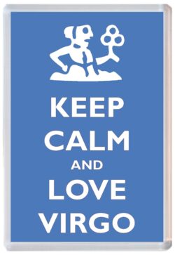 Keep Calm and Love Virgo - Jumbo Fridge Magnet Star Sign Souvenir Gift Present