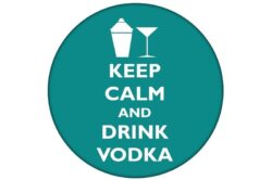 Keep Calm and Love Drink Vodka - 59mm Birthday Pin Badge Gift Present