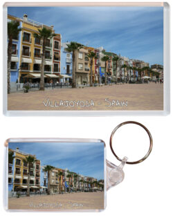Villajoyosa - Spain - Jumbo Fridge Magnet & Double Sided Large Keyring Key Fob Chain Ring Gift Present Souvenir
