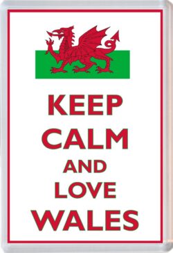 Keep Calm and Love Wales - Jumbo Fridge Magnet Souvenir Gift Present
