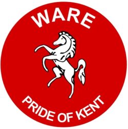 Ware - Pride of Kent - TWO PACK - Car Bumper Laptop Window Decal County Flag Sticker