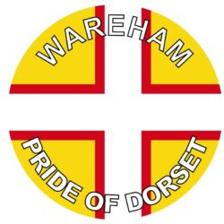 Wareham - Pride of Dorset - TWO PACK - Car Bumper Laptop Window Decal County Flag Sticker