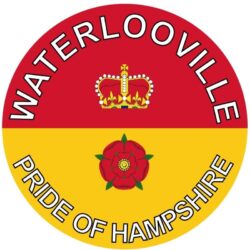 Waterlooville - Pride of Hampshire - TWO PACK - Car Bumper Laptop Window Decal County Flag Sticker