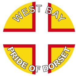 West Bay - Pride of Dorset - TWO PACK - Car Bumper Laptop Window Decal County Flag Sticker
