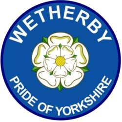 Wetherby - Pride of Yorkshire - TWO PACK - Car Bumper Laptop Window Decal County Flag Sticker