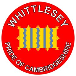 Whittlesey - Pride of Cambridgeshire - TWO PACK - Car Bumper Laptop Window Decal County Flag Sticker