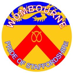 Wombourne - Pride of Staffordshire - TWO PACK - Car Bumper Laptop Window Decal County Flag Sticker