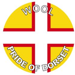 Wool - Pride of Dorset - TWO PACK - Car Bumper Laptop Window Decal County Flag Sticker