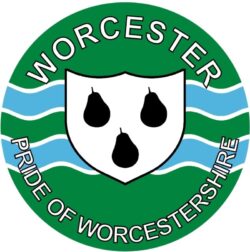 Worcester - Pride of Worcestershire - TWO PACK - Car Bumper Laptop Window Decal County Flag Sticker