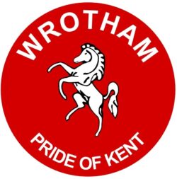 Wrotham - Pride of Kent - TWO PACK - Car Bumper Laptop Window Decal County Flag Sticker