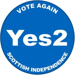 Yes2 Vote Again - 59mm Badge/Badges Gift Present Statement Quote Scottish Referendum Independence