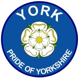York - Pride of Yorkshire - TWO PACK - Car Bumper Laptop Window Decal County Flag Sticker