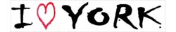 I Love York - Car Bumper Laptop Window Decal Sticker