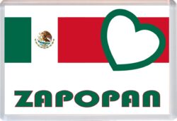 Zapopan - Love Mexico/Mexican Towns & Cities Flag - Jumbo Fridge Magnet Souvenir Gift Present